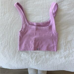 SET Active Pink Ribbed Crop Top